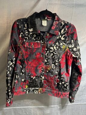 DOLCEZZA Casual Collared Denim Jacket Style 56210 Size Small